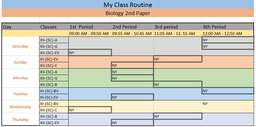 My Class Routine